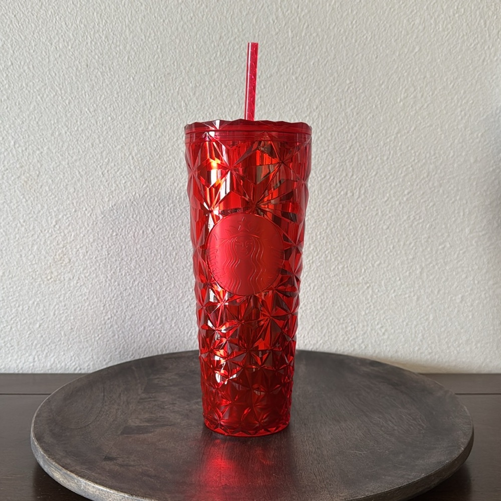 Starbucks Red Diamond Prism Crystal Venti 24oz Tumbler